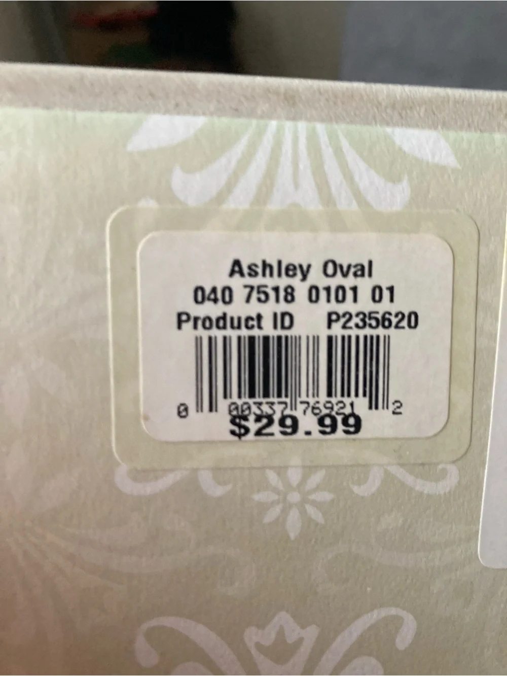 Ivory Wedding Photo Album Ashley Oval 2007 w/Embroidered Decorative Accents